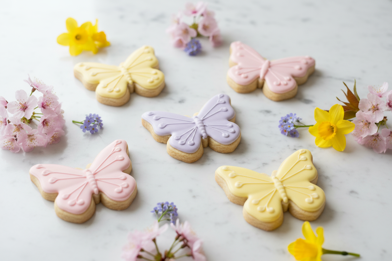 3" Iced Butterfly Cookies